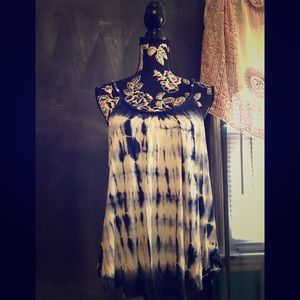 Blue and white tank top